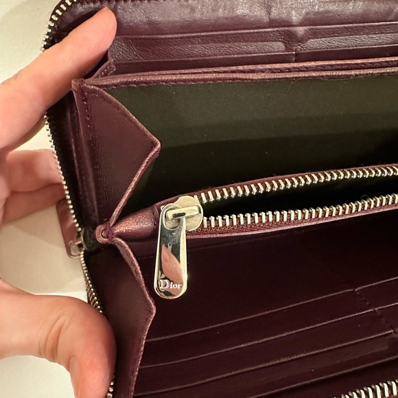Dior 2009 Bordeaux Patent Leather Trotter Long Zip Wallet Zippy AUTH - Picture 5 of 16